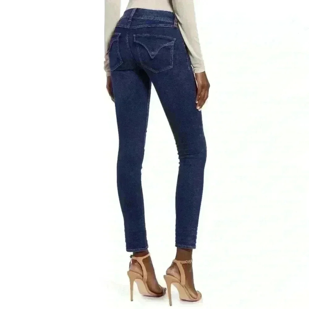 Hudson Womens jeans 25 Blue Collin Flap Skinny ankle dark wash denim poc… - Picture 3 of 17